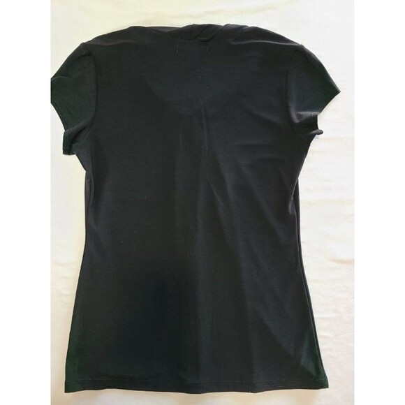 Vintage Suzie Black Twist Collar Tank Top Size Small Sleeveless Stretch Blouse - Picture 2 of 6